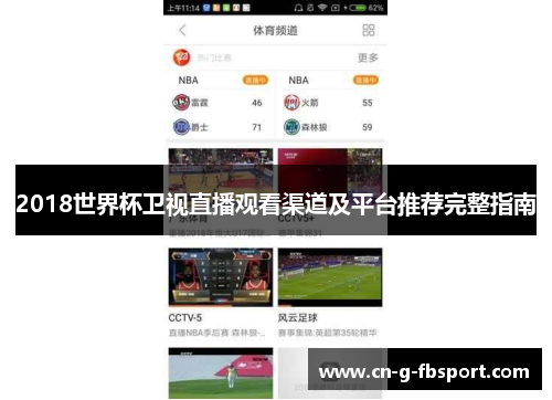 2018世界杯卫视直播观看渠道及平台推荐完整指南