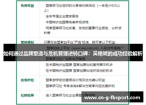 如何通过品牌塑造与危机管理逆转口碑：吴艳妮的成功经验解析